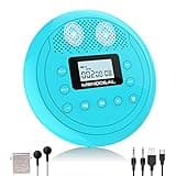 NEU 2023 Tragbarer CD Player mit Lautsprecher, CD Player Tragbar, Wiederaufladbar Discman CD Player für Auto Kinder, Anti-Skip CD-Player klein mit Kopfhörer für Hörbücher Musikhören