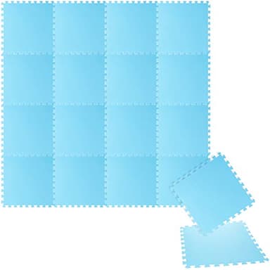 COM-FOUR® 18-teiliges Schutzmatten-Set, ca. 50x50cm - Unterlegmatten als Poolunterlage oder Fitnessmatte - einfaches Stecksystem - für Pools bis 180cm (Poolmatte)