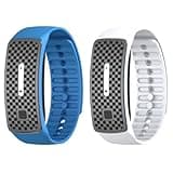 AOUZOVLI 2 Stück Ultraschall Armband, Magnetarmband, Titan Armband, Ultraschall Körperform Armband Verstellbares Gesundheitsarmband Titan Armband Geeignet für Alle Männer und Frauen (Blau Weiß)