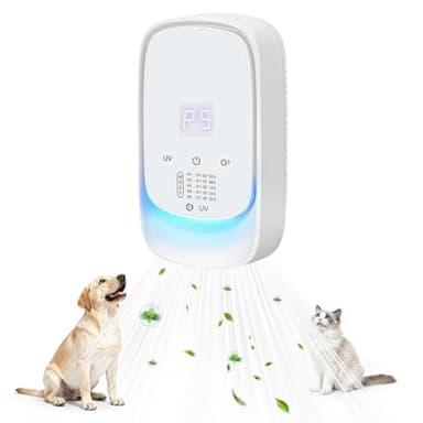 Luftreiniger mit Ozon, UV Air Purifier mit Duftbox für starke Gerüche, 99% iger Geruchsentferner für Katzenstreu, Effektiv Gegen Toilette Küche Haustiere Schuhe Rauch Auto Formaldehyd Lufterfrischer