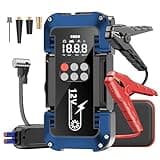 Tyonto Starthilfe Powerbank mit 26800mAh 4000A Spitzenleistung,150PSI Kompressor,4-in-1 Powerbank als Auto Starthilfe mit LCD Bildschirm,Tragbare Starter Powerbank,600 Lumen Notbeleuchtung