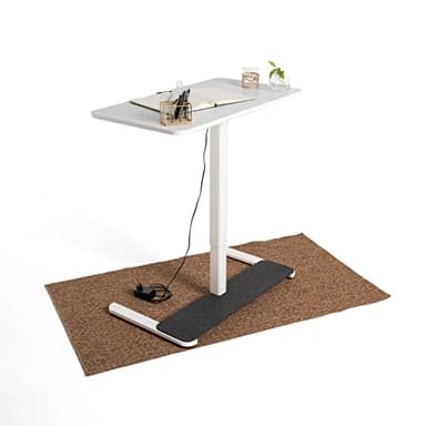 Yaasa Desk One Stehpult, 91x51 cm, Weiß, Kleiner praktischer Schreibtisch passt in Jede Ecke, 5 Jahre Garantie, elektrisch höhenverstellbarer Homeoffice Tisch, Height Adjustable Desk