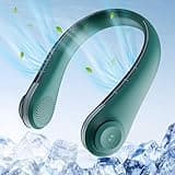 Nackenventilator, 5000mAh Tragbarer Hals Ventilator, Mini Hals Ventilator USB mit 360° Luftstrom, 3 Stufen Leafless Hanging Portable Neck Fan, Halsventilatoren Leise für Reisen/Sport/Innen/Büro