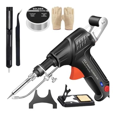 LaserschweißGeräT,Laser SchweißGeräT FüR Metall,LaserschweißPistole,Industrielle LaserschweißWerkzeuge,Innenbeheizte SchweißWerkzeuge,Entrosten, Schneiden With Five Volumes Spare Tin Wire (Schwarz)