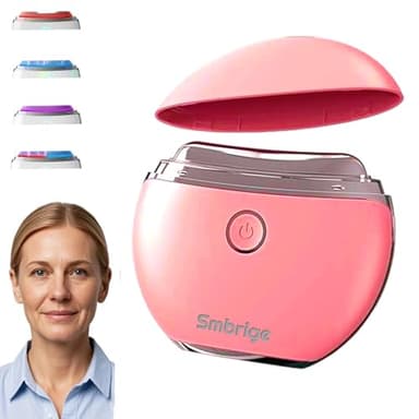 EMS Gua Sha Smbrige Gesichtsmassagegerät–4 in 1 Modus Anti-Aging Straffung & Lifting Gesichtsmassagegerät Elektrisch, Gua Sha Elektrisch Tägliche Verbesserung der Haut，Rosenrot