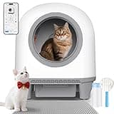 TRIUMPHKEY Selbstreinigende Katzentoilette, 90L,Katzenklo xxl, mit Katzenstreu Matte, Geruchsentferner, 9 Sensoren, APP-Steuerung,Elektrische Katzentoiletten,Automatisches Katzenklo für Mehrere Katzen