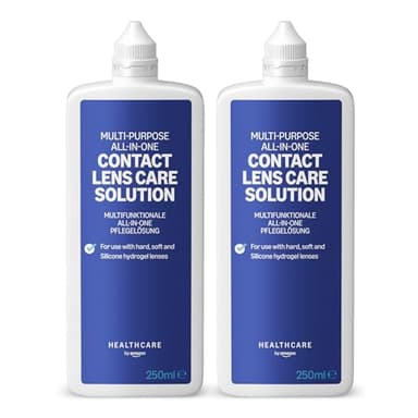 Healthcare by Amazon All-in-One Kontaktlinsenlösung 2 x 250 ml (Früher eine Marke von Amazon Basic Care, identisches Produkt)