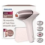 Philips Lumea 9900 Series, IPL-Haarentfernungsgerät, Alternative zur Laserhaarentfernung, SenseIQ und SkinAI Technologie, 4 Aufsätze für Körper, Gesicht, Bikinizone, Akku- und Netzbetrieb, BRI951/00