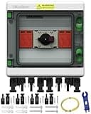 CNLonQcom Überspannungsschutz PV 1000V 32A DC Trennschalter Blitzschutz 2 String 2 In 2 Out Mit IP65 Solar PV Anschlusskasten Für PV Anlage Komplettset