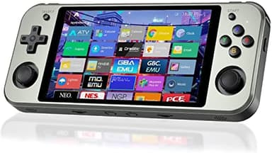 Anbernic RG552 Handheld Spielkonsole, Retro Spielkonsole 5.36 Zoll IPS Bildschirm Built-In 64G TF Card 4224 Games RK3399 Chip Dual System Linux，Android System HDMI Function (Grey)