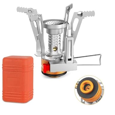 Gaskocher Klein- Camping Gasbrenner Mini Gaskocher, Outdoor Gaskocher Mit Piezozündung 3000W, Faltbar Gaskocher Schraubkartusche für Outdoor Picknick Trekking Hiking Wandern