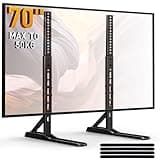 Perlegear Universal TV Standfüße Füße für 22-70 Zoll Fernseher, Tisch TV Ständer Standfuss mit 3 Höhenoptionen, Moderner TV Stand Hält bis zu 50 kg, Max VESA 800x600 mm
