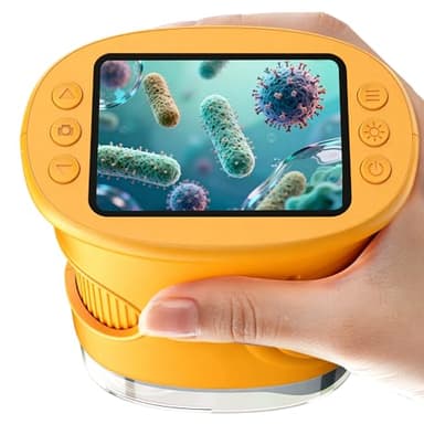 1000X Kinder Handy Mikroskop Lupe: Digitale Taschenmikroskop mit 2.0" IPS Bildschirm & 8 LED Licht - Geschenk ab 3-6 6-12 Jährige - Mini Magnifying Glass - Kids Gartenspielzeug