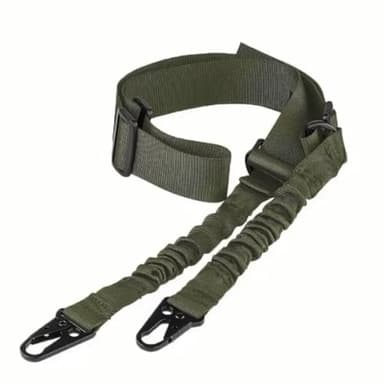 Annlpoy 1pcs Rifle Strap Adjustable Bungee Sling Made of Nylon,Verstellbarer breiter tragegurt taktischer Sling,Multifunktionaler 2-Punkt-Gewehrgurt für Jagd, Camping und Outdoor-Sportarten