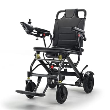 ByteTecpeak D13 Elektrorollstuhl Faltbar Leicht, Tragbarer Elektro-Rollstuhl mit 20km Reichweite, 150kg Tragkraft, Joystick-Steuerung für Senioren Erwachsene Behinderte, Indoor Outdoor Mobilitätshilfe