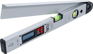 BGS 50440 | Digitaler LCD-Winkelmesser mit Wasserwaage | 450 mm | Winkelschmiege mit Feststellfunktion | Neigungsmesser