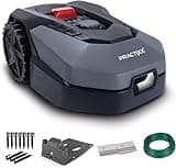 Practixx Mähroboter bis zu 600 qm² | 18cm Schnittbreite | 20-60 mm Schnitthöhe | Regensensor | Kantenmähen | Wireless | App-gesteuert | Digitale Anzeige | 35% Steigung | PX-RRM-600Wi Akku Rasenmäher