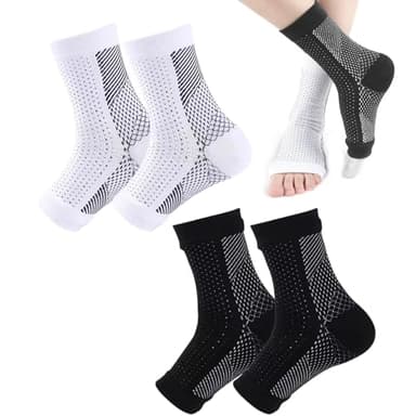 HSLPSM 2 Paar Orthopädische Kompressionssocken, Kompressionssocken Damen und Herren für Die Nacht, Kompressions-Socken Nachts, Gegen Fersensporn und Plantarfasziitis
