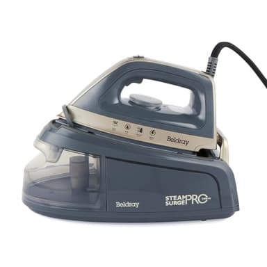 Beldray Titanium Steam Surge Pro Bügeleisen – Dampfbügelstation mit XL 1,2L Wassertank, Dampfbügeleisen mit Keramiksohle, variabler Temperaturregelung, Anti-Kalk-Funktion, 2400 W
