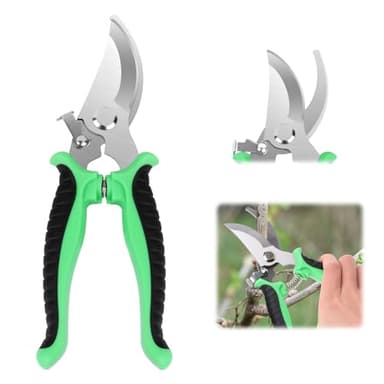 TNOMSNO Gartenschere, Rosenschere mit Sicherheitsverschluss und Rutschfestem Griff, Gartenschere Klein, Trimmschere Geeignet für Pflanzen, Blumen, Zweige und Reben usw