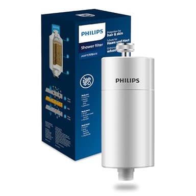 Philips Water - Inline-Duschfilter - Reduziert Chlor um bis zu 99 Prozent, Geeignet für alle Duschschläuche und Wasserhähne, White