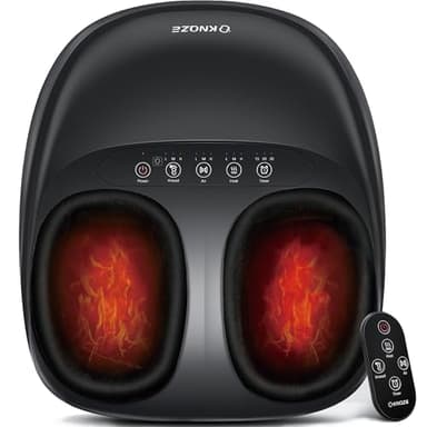 KNQZE Fußmassagegerät, Fussmassagegerät Elektrisch mit Wärmefunktion, Tiefenknet Shiatsu fußmassage für Plantarfasziitis & Neuropathie, Geschenke für Mama Frauen, Männer, Bis Schuhgröße 46