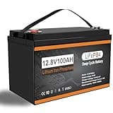 LiFePO4 Batterie 12V 100Ah Lithium Batterien mit 100A BMS Temperature Schutz 15000 Zyklen Akku Batterie für Solar Wohnmobil Camping Boot Haushalt Van