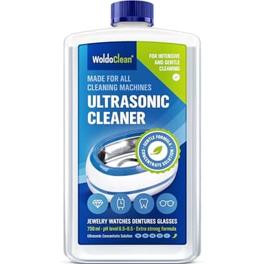 Ultraschallreiniger Konzentrat 750ml Reinigungsflüssigkeit für Ultraschallgeräte - für Brillen, Schmuck, Silber, Münzen & Uhren