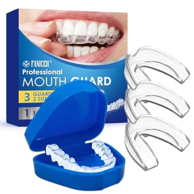 3 Stück Transparent Zahnschutzschiene,Wiederverwendbar Knirscherschiene für Nacht,Zahnschiene Mundschutz Set,Bequemer individueller Mundschutz für das Zähneknirschen,Verbessert den Schlaf