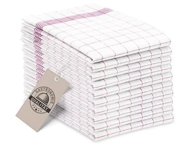 ZOLLNER 10er Set Geschirrtücher Baumwolle in 50x70 cm - super saugstarke und langlebige Küchentücher - waschbar bis 95°C – in rot weiß kariert - Gastronomiequalität - Oeko Tex® Zertifiziert