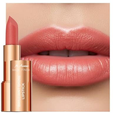 M. Asam MAGIC FINISH Brilliant Shine Lipstick Sunset Coral (4g) – Langanhaltender Lippenstift Mit Hyaluron & Jojobaöl, Cremige Lippenpflege Mit Farbe & Schimmerndem Hochglanz-Finish