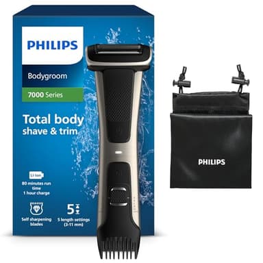 Philips BG7025/15 Bodygroom Series 7000 mit integriertem Kammaufsatz (3 bis 11 mm)