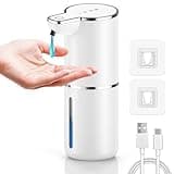 maxtachi Seifenspender Automatisch,350ml Seifenspender Automatisch Wandbefestigung mit Sensor Infrarot,4 Stufen Verstellbar&IPX5 Wasserdicht,1200mAh Elektrischer Seifenspender für Küchen,Bad,Schule