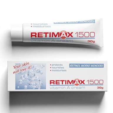 Retimax 1500 Vitamin A, Retinol Creme, Anti-Aging, Anti-Falten, Creme für dehydrierte Haut, 30 g, englische Verpackung