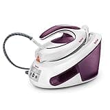 Tefal Express Anti-Kalk Dampfbügelstation, 2800 W, 6,5-Bar, Anti-Kalk-Kollektor, optimale Dampf-/Temperaturkombination, automatische Abschaltung, 1,8 L Wassertank, weiß/violett, SV8054