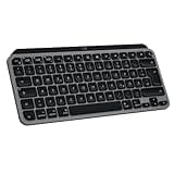 Logitech MX Keys Mini for Mac – minimalistische kabellose Tastatur für MacBook Pro, MacBook Air, iMac, iPad, Bluetooth, Tasten mit Hintergrundbeleuchtung, USB-C, flüssiges Tippen, DEU QWERTZ - Grau