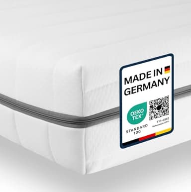 Sleepneo Matratze 90x200 - Ergonomische Kaltschaummatratze - 7-Zonen-Matratze H2 H3 - Oeko TEX Zertifiziert - Waschbarer Bezug - 2in1 Matratzen Härtegrad - atmungsaktiv - Höhe 15 cm