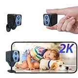 aidowocam Mini Kamera,2K Überwachungskamera Innen, Kamera Überwachung Innen,Camera Live Übertragung Handy APP Für 100 Day Lange Standby Akku Kamera,Bewegungsmelder/Nachtsicht/Cloud