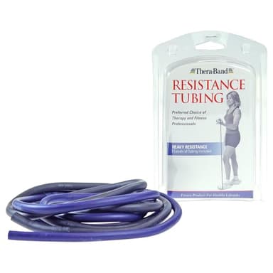 TheraBand Tubings 1,50m | Trainingsbänder für Therapie & Fitness | Tubes Fitnessbänder Set | Widerstandsbänder Krafttraining | Home Workout Resistance Bands Set | Terrabänder | Naturkautschuk (Schwer)