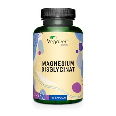 Magnesium Bisglycinat Kapseln hochdosiert | 400 mg elementares Magn. pro Tag | gegen Müdigkeit* | Laborgeprüft & Vegan | Ohne Füll- und Zusatzstoffe | Deutsche Produktion von Vegavero®