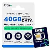 Lycamobile USA SIM Karte Unlimited 40 GB 5G/4G LTE Daten Hotspot Unbegrenzte Anrufe und SMS aus den USA in über 100 Länder SIM USA 30 Tage Telefonkarte USA SIM-Karte für USA Prepaid SIM Karte USA