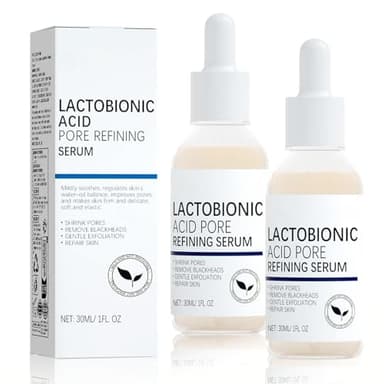 Porenverfeinerndes Serum Mit Laktobionsäure, Verkleinern & Shrinking Serum, Reduziert Feine Linien, Schrumpfende Poren, Straffende Haut, Poren Reinigung, Serumgesicht Für Unreine Haut, 2PCS