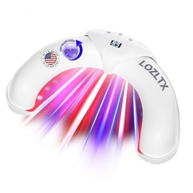 Nagelpilz Lasergerät 【21-Tage schnell】【Industrie Nr. 1 Laser】【18 LEDs mit Rotlicht-Plus】 Nagelpilz laser mit Zeitanzeige (30s/60s/99s) Für Beschädigte Finger- & Zehennägel