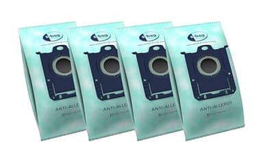 AEG GR206S s-Bag Anti-Allergy Staubsaugerbeutel für AEG VX4, VX6, VX7, VX8, AB61 (4 Synthetik Staubbeutel, hohe Filterleistung, reduziert u.a. Pollen, Milben & Allergene, ideal für Allergiker,)