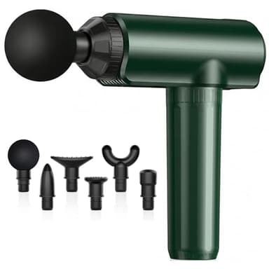 Massagepistole, Lefity Massage Gun mit 30 Geschwindigkeiten und 6 Massageköpfen Handmassagegerät mit USB C Ladeanschluss Massagegerät für Nacken Schulter Rücken