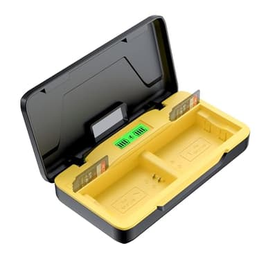 ENEGON NP-FZ100 20W Doppelakku-Schnellladegerät, kompatibel mit Sony Alpha 7 IV、Alpha 7 III、A7R M4、A7 M4、A7C、A7R IV、A7R V、A9、A9R、A9S、A6700、A6600、FX3、FX30, LCD-Anzeige