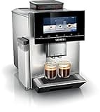 SIEMENS EQ900, vollautomatische Kaffeemaschine mit Mühle, BaristaMode, eGrinder, beanIdent System, 6.8" iSelect Display, Home Connect App, Edelstahl, TQ905R03