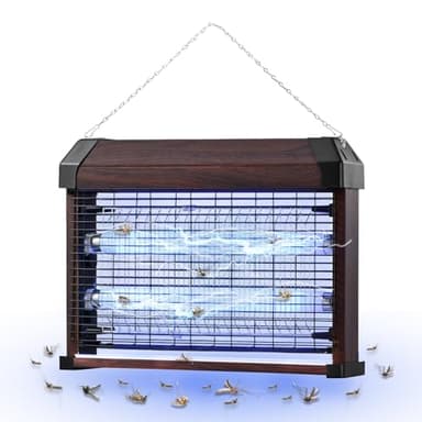 Insektenvernichter Elektrisch – Hochwirksame Mückenfalle 3800 V 20 W mit 2 UV-Lampen, leise und sicher, 80 m² Abdeckung für Private und gewerbliche Bereiche, gegen Mücken, Fliegen und Motten