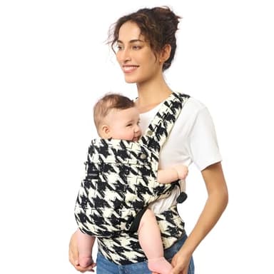 Momcozy Babytrage – Baby Carrier für Kleinkind (3,2-20 kg) · Ohne Einsätze · Ergonomische M-Trage · X-Rücken · Leicht & Luftdurchlässig, Hahnentritt