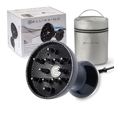 Bellissima Diffon Supreme Deluxe, Heißluftdiffusor für lockiges Haar, Keramik mit Keratin Technologie, XL Diffusor, 3 Temperaturen + Ionisator, schonendes Trocknen, Beauty Bag